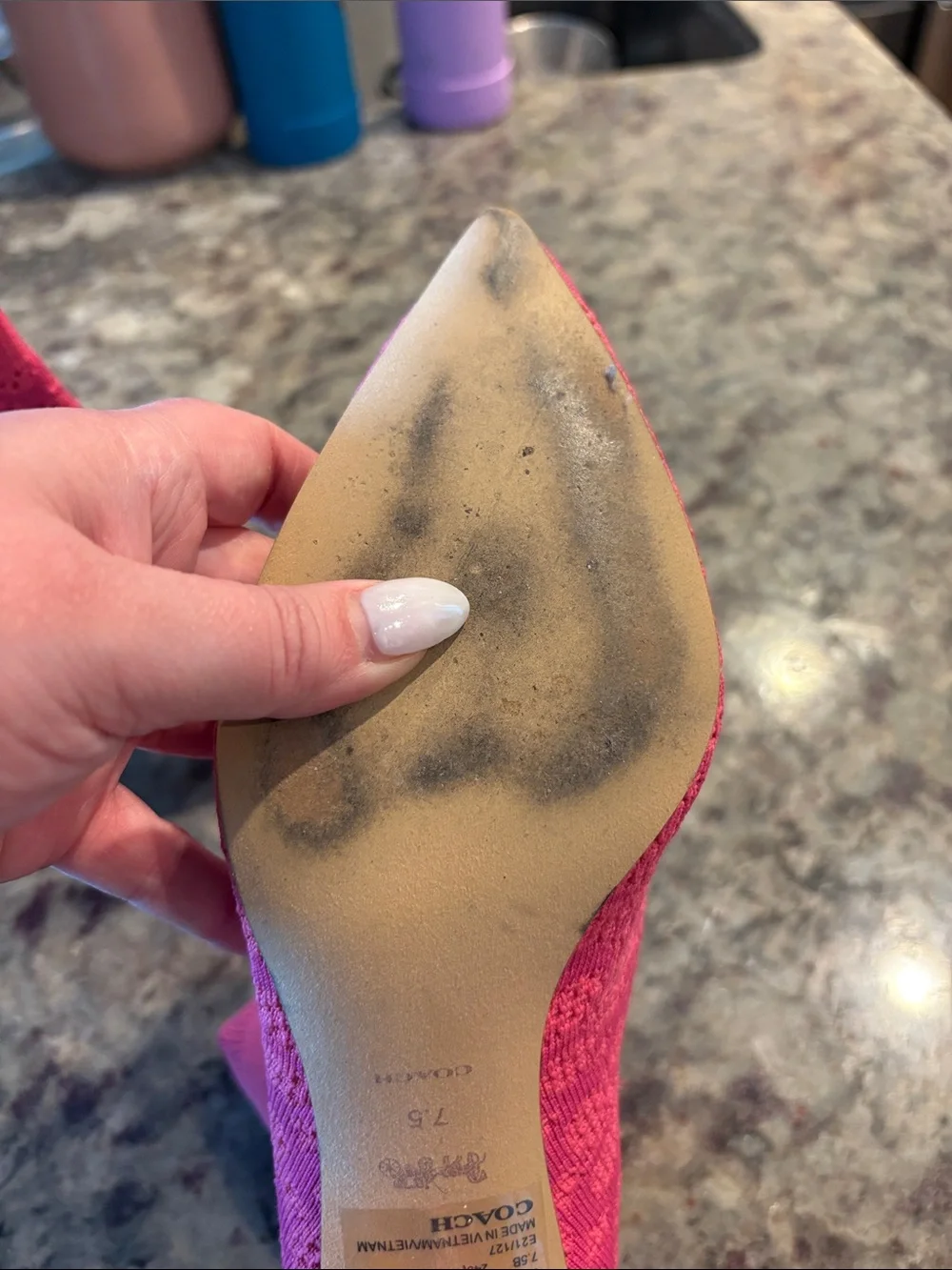 Coach Pink Knit Pointed Ankle Booties